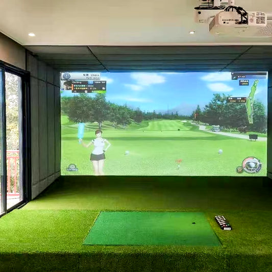 300X200Cm Indoor Golf Simulator Impact Screen Sensor for Gym Home Golf Ball Target Exercise Display White Cloth Practice Screens