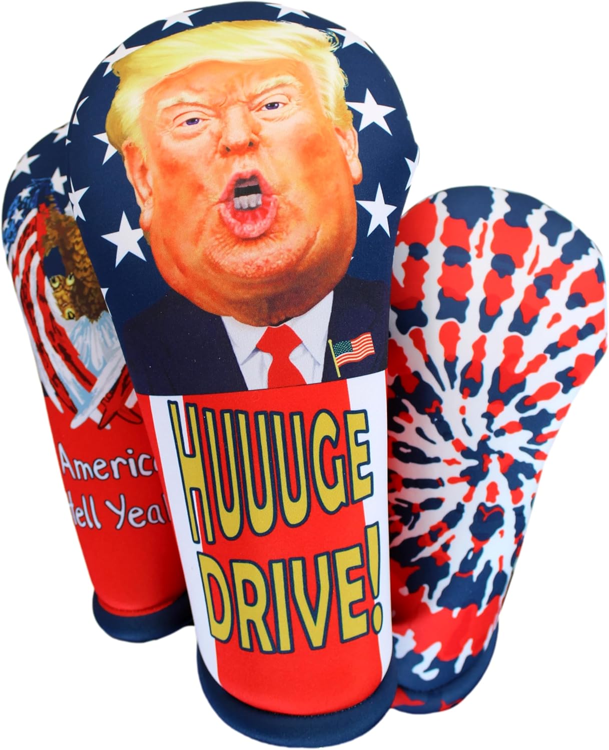 Trump Driver Golf Club Headcover HUUUGE Drive! - MAGA Fun! Easy On/Off, Made in USA by  - Golf Gift Accessory for 2024!