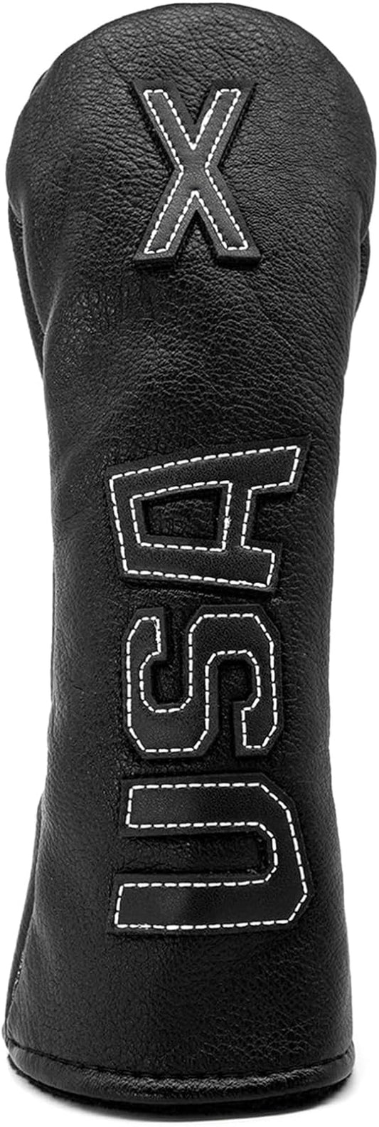 Golf Club Head Covers,Usa Golf Driver Headcover Fariway Wood Covers Hybrid Head Covers 3 Wood Headcover Leather Golf Headcover with Number Tag for Scotty Cameron Odyssey Taylormade Spider All Brand