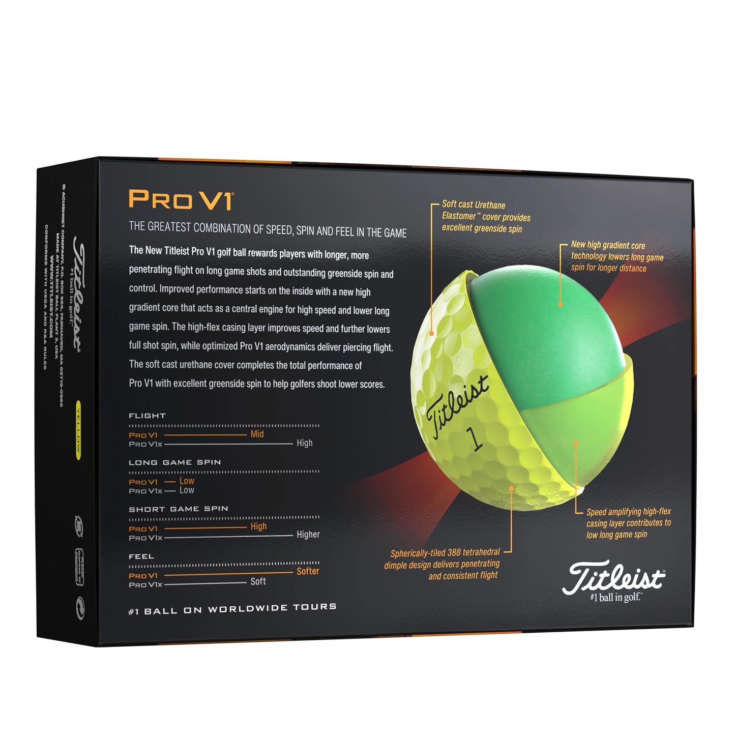 2023  Pro V1 Yellow