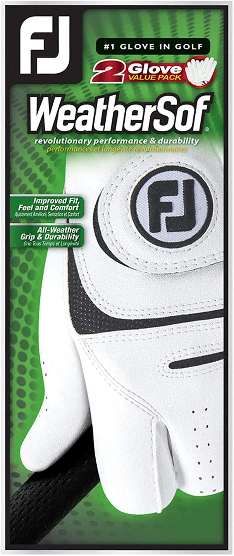 Footjoy Men'S Weathersof 2-Pack Prior Generation Golf Glove