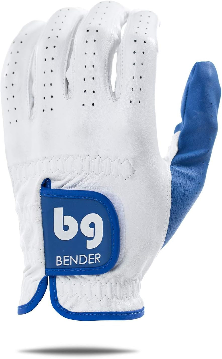 Bender - Mens Golf Glove, Durable Leather Golf Gloves, Unique Golf Gloves