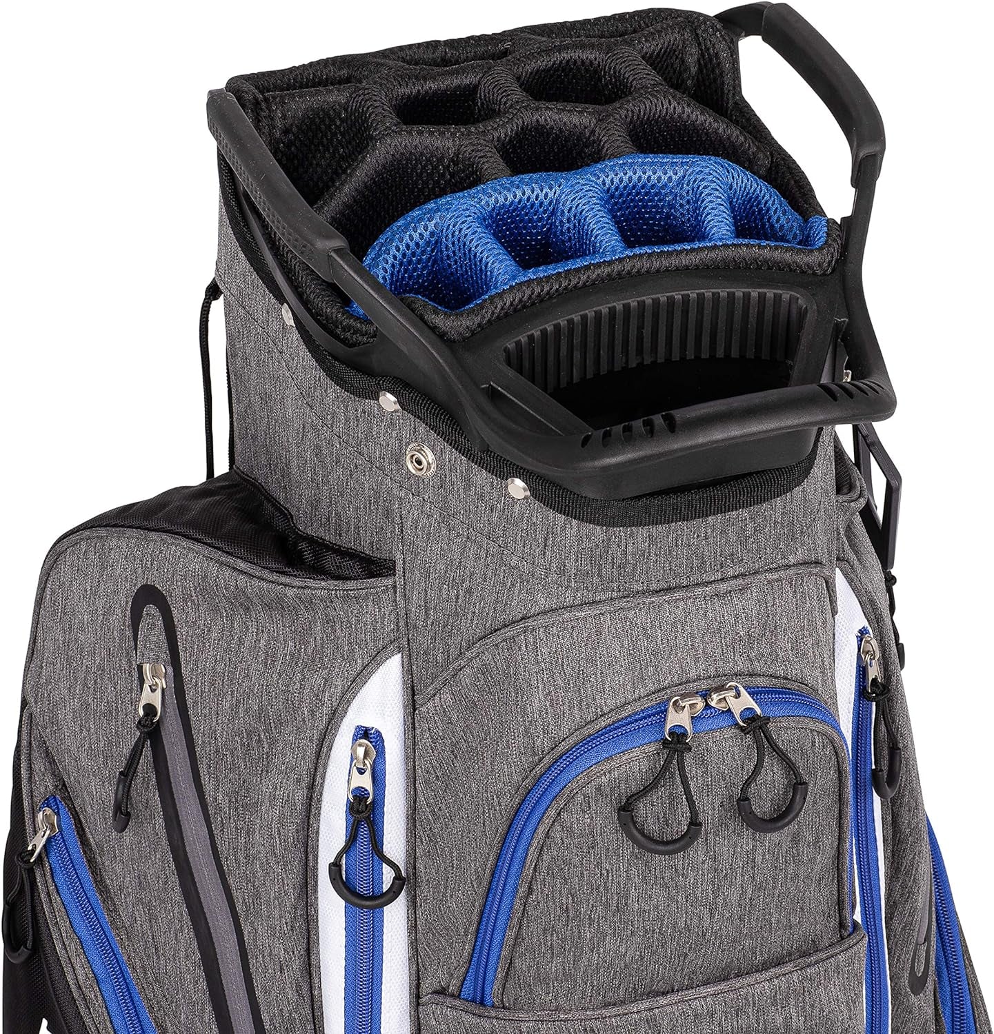 Franklin Golf Push Cart Bag -Riding Cart Bag -Full Bag Rain Cover -Secure Push Cart Base -Light Weight -15 Way Full Length Divider-External Putter Tube-Embroidery Panel