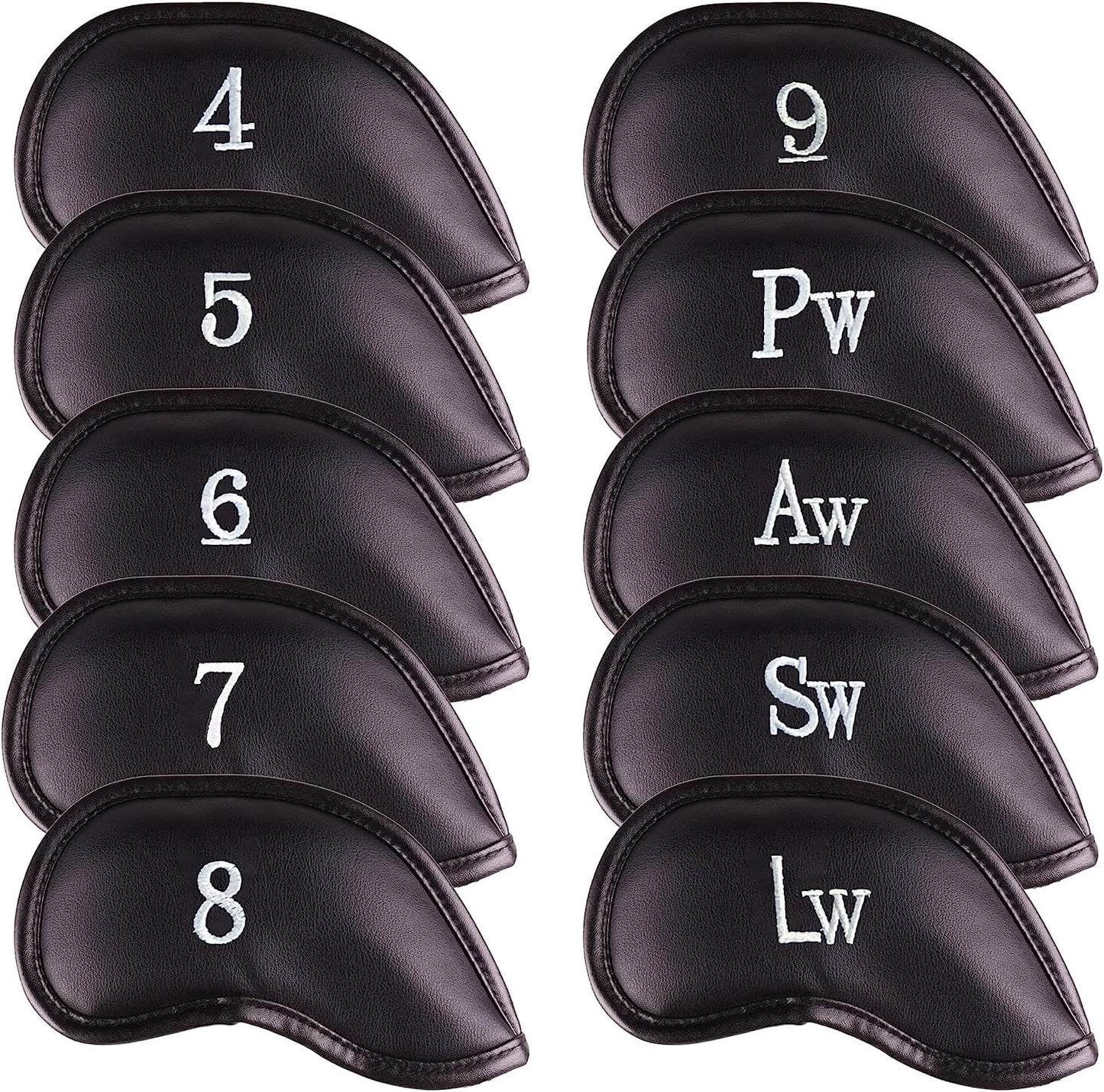 Premium Magnetic Leather Iron and Wedge Golf Club Head Covers