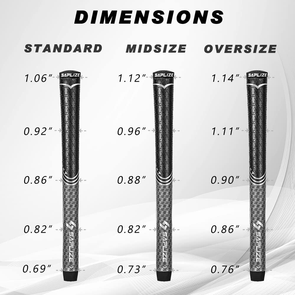 Golf Grips Standard/Midsize/Oversize PU Material 13 Grips with Full Regripping Kit Tacky Shock Absorption Golf Club Grips