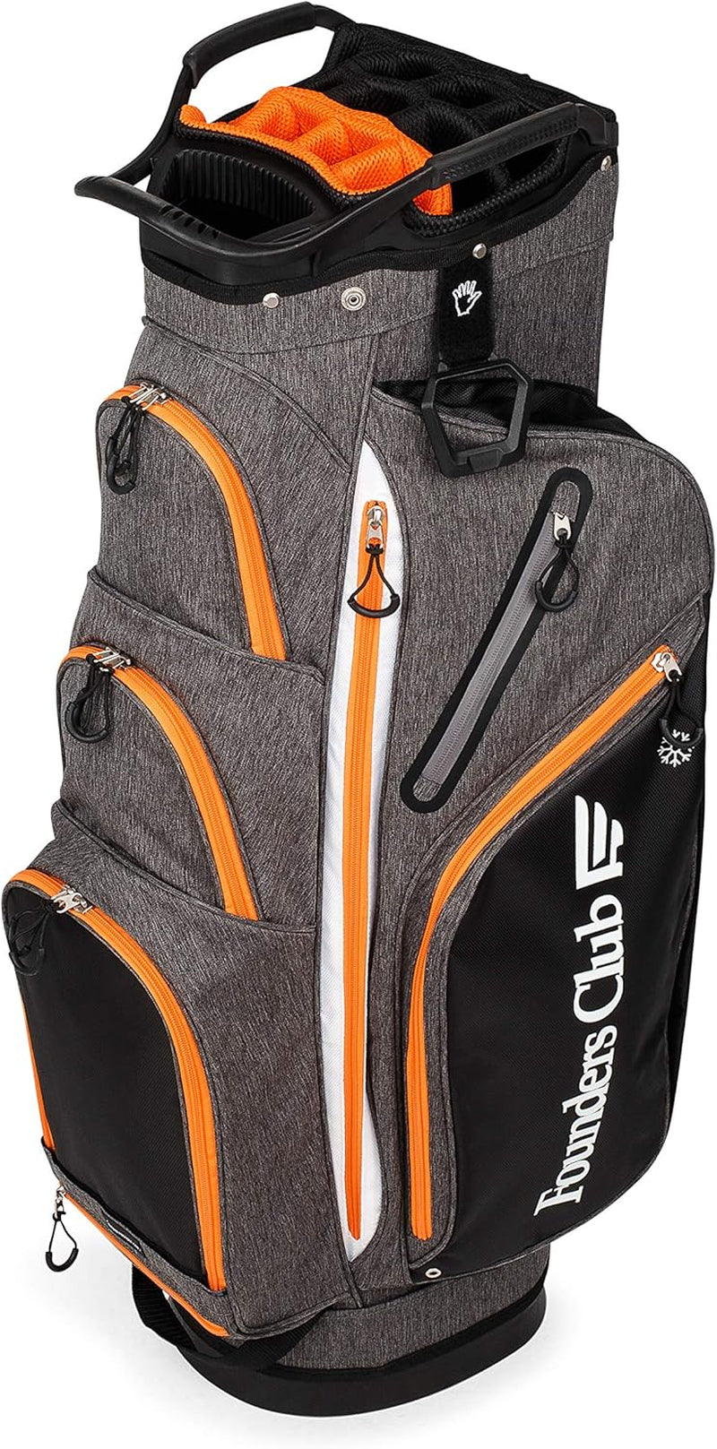 Franklin Golf Push Cart Bag -Riding Cart Bag -Full Bag Rain Cover -Secure Push Cart Base -Light Weight -15 Way Full Length Divider-External Putter Tube-Embroidery Panel