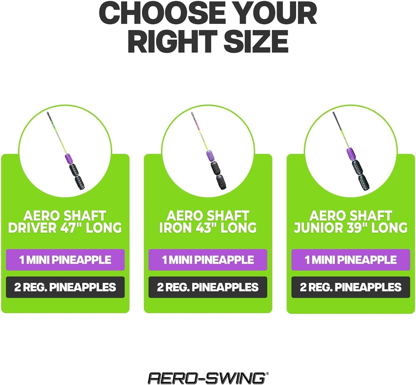 Golf Training Aid and Warm up Equipment, Golf Swing Trainer, Improves Swing Speed & Accuracy, Increase Swing Speed, Wind Resistance, Adjustable Pineapples