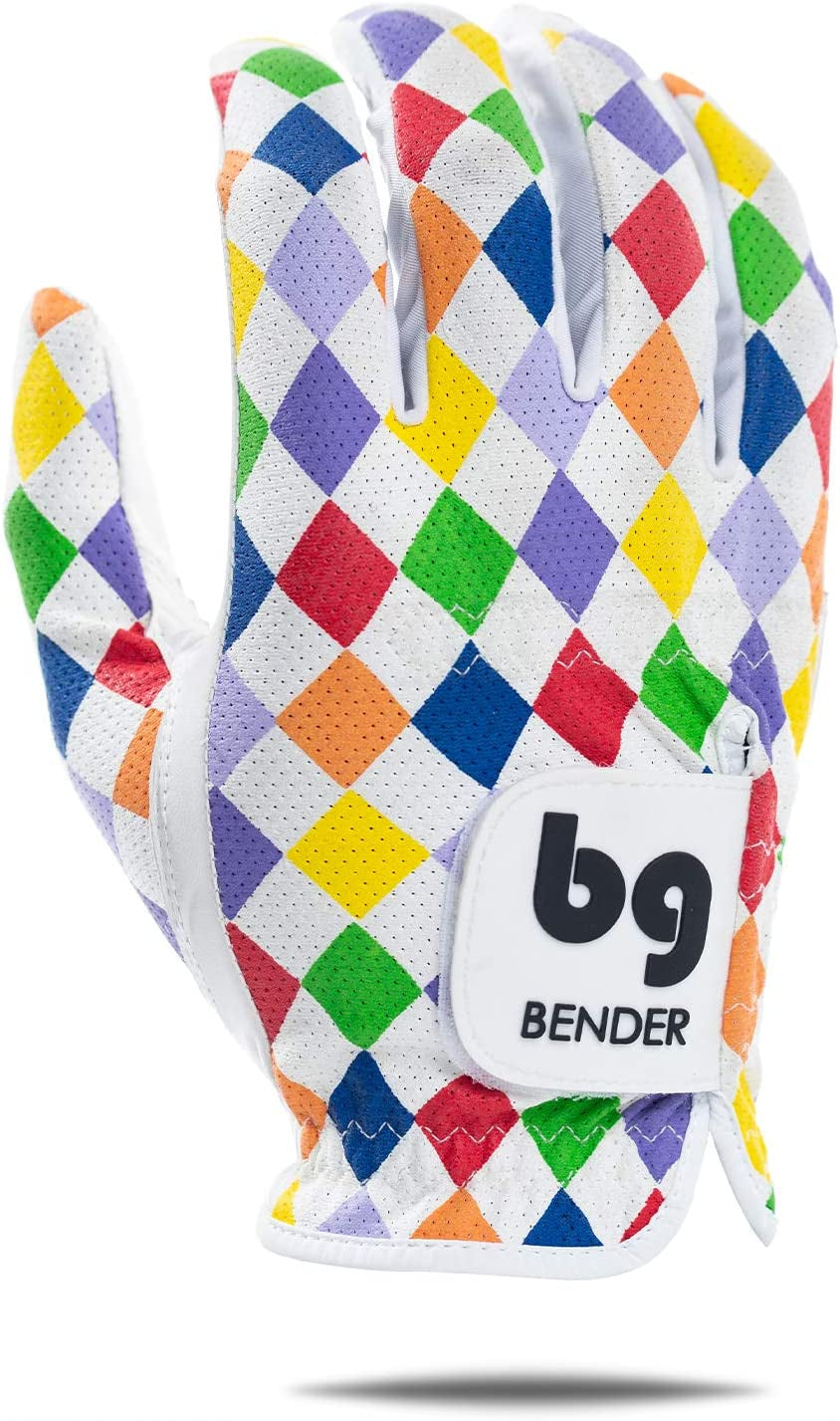 Bender - Mens Golf Glove, Durable Mesh Golf Gloves, Unique Golf Gloves