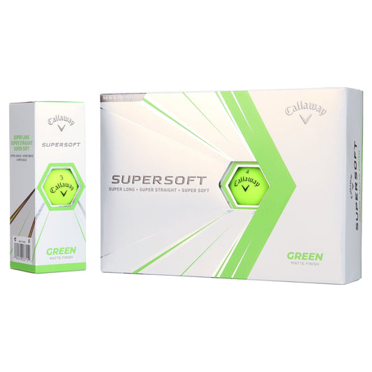 Supersoft 2021 Golf Balls, Matte Green, 12 Pack