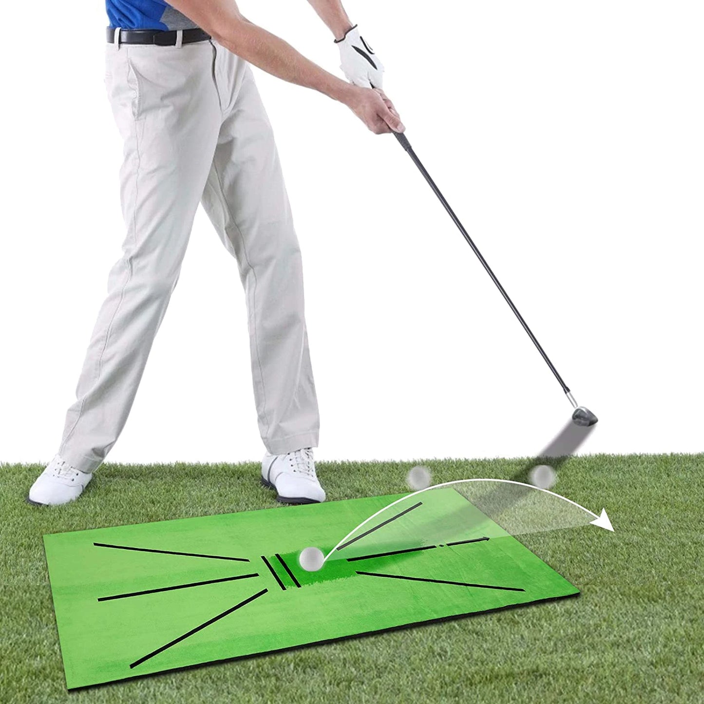 Golf Training Mat Swing Track Practice Marking Pad Detection Batting Ball Trace Directional Mat 30X60CM Golf Swing Practice Mats