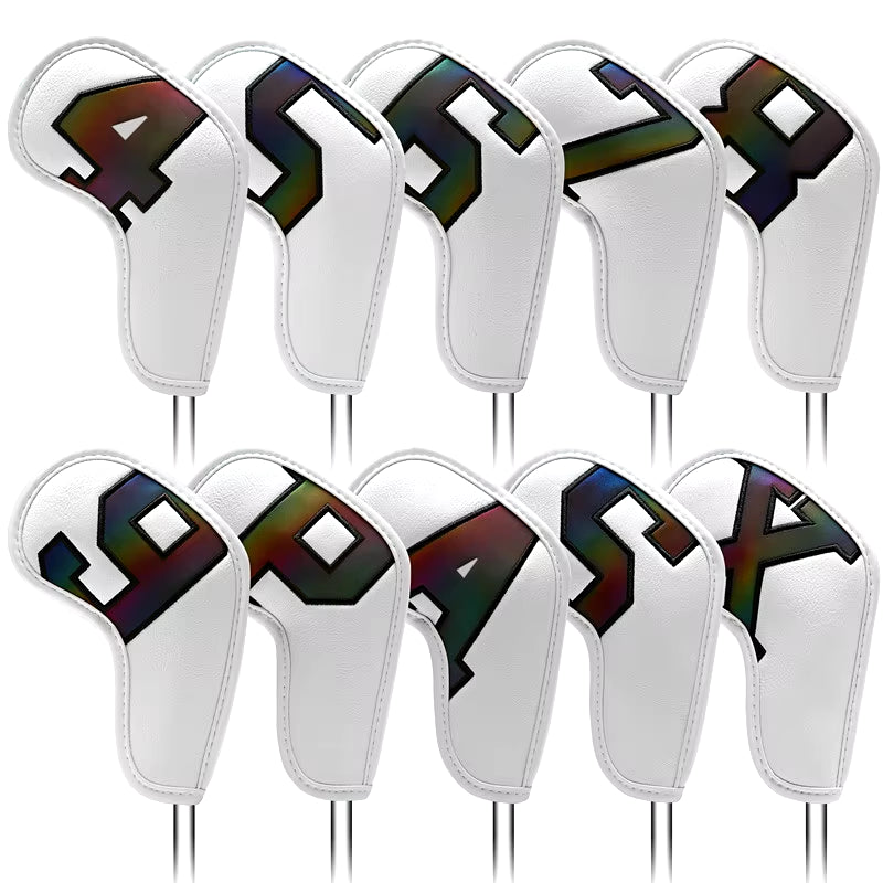 Gradients Number Golf Iron Head Covers Iron Headovers Wedges Covers 4-9 ASPX 10Pcs Golf Fan Supplies