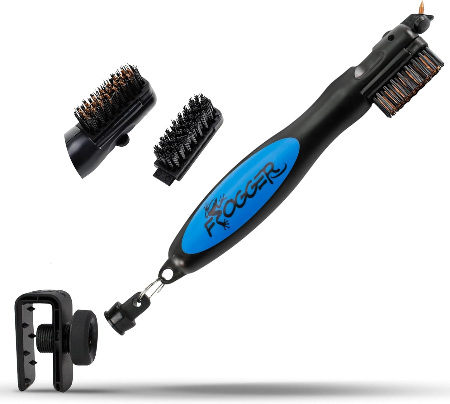 Brushpro Latch-It Golf Club Cleaner, Ergonomic Grip and Latch-It Magnet - Professional Golf Club Brush and Groove Cleaner for Golfers