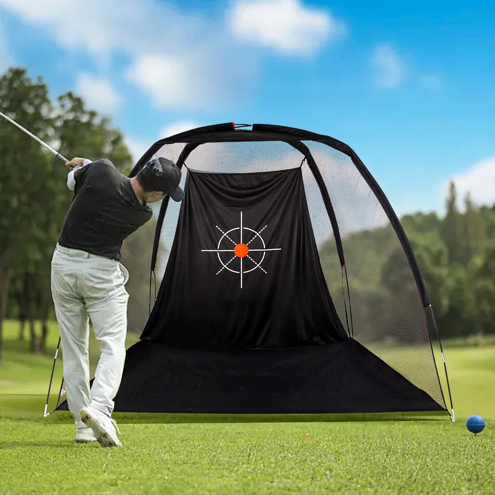 Golf Hitting Nets - Heavy Duty Golf Net for Home Practice, Quick Setup Golf Training Net