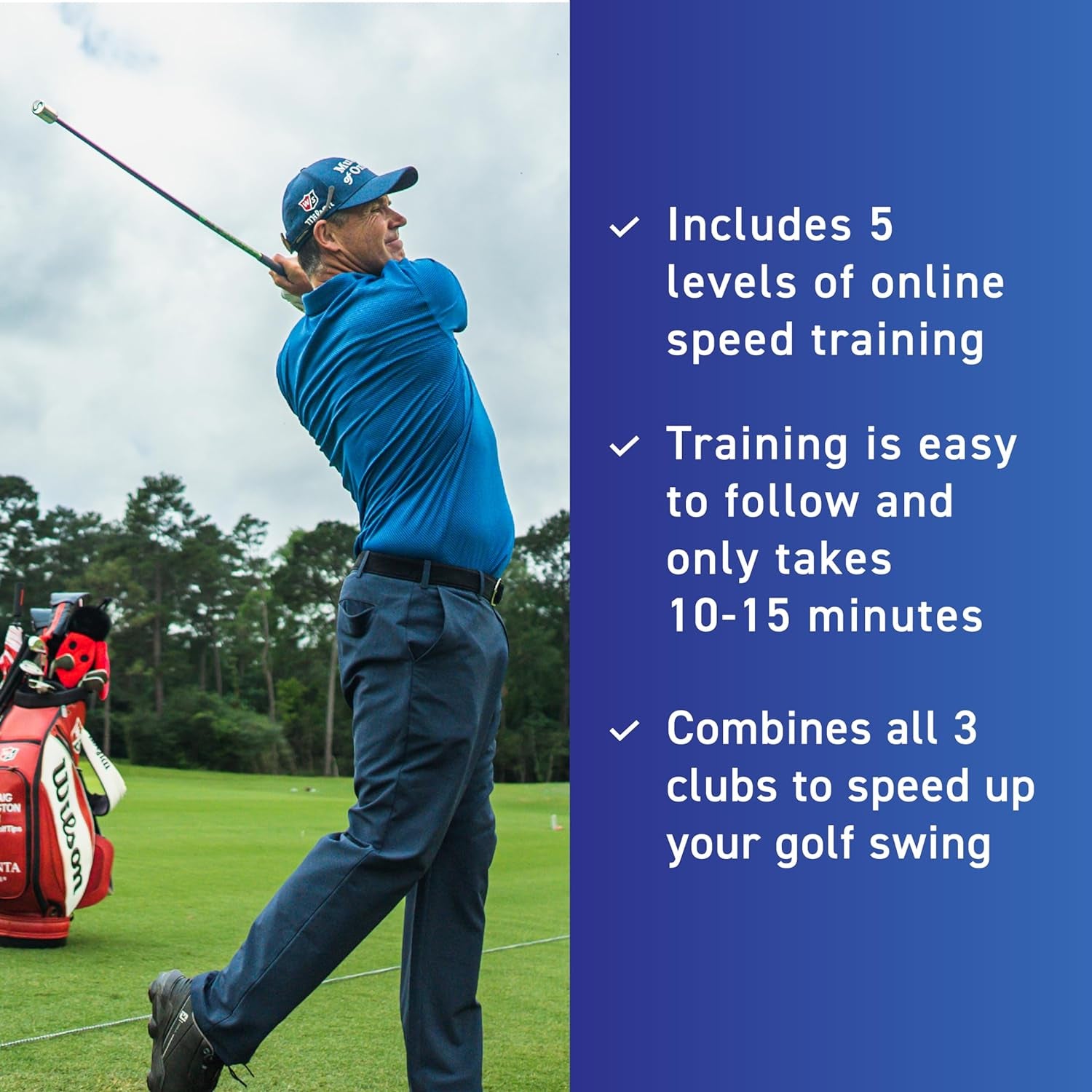 Superspeed Golf | Swing Speed Training System | Gain Swing Speed and 20 Yards | Speed Sticks™ Used by Padraig Harrington | Includes Online Training