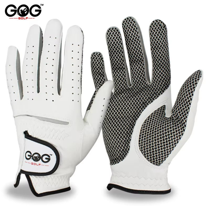 Genuine Leather Golf Gloves Men'S Left Right Hand Soft Breathable Pure Sheepskin Golf Gloves Golf Accessories