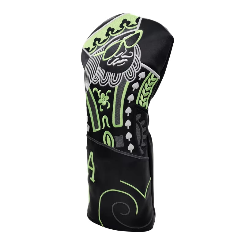 JQK Golf Club #1 #3 #5 Wood Headcovers Driver Fairway Woods Cover PU Leather High Quality Putter Head Covers