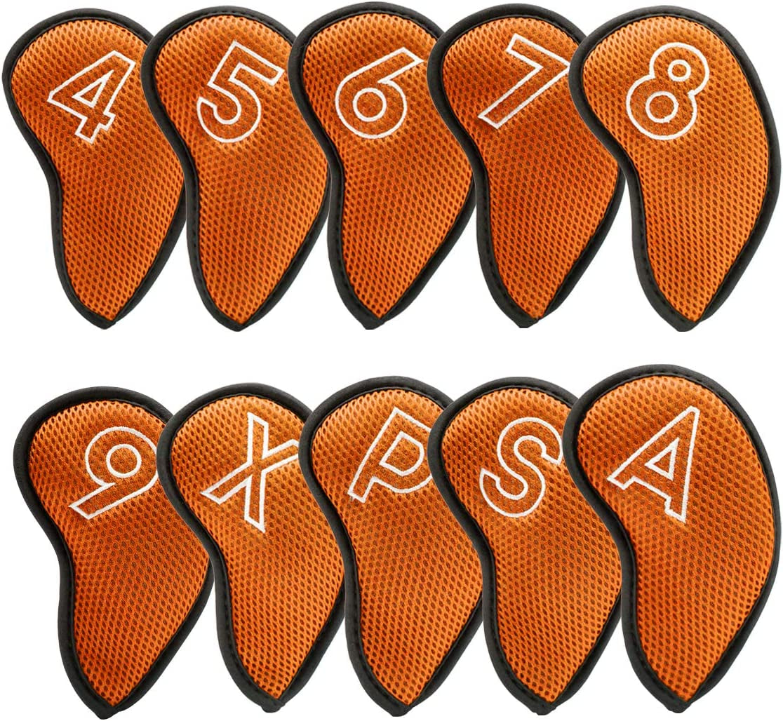 Lightweight Golf Club Covers Headcovers Head Covers Club Protections 10Pcs/Pack - Meshy and Foam Made for Oversized Standard Size Small Size - Indoor and Outdoor Golf Gears