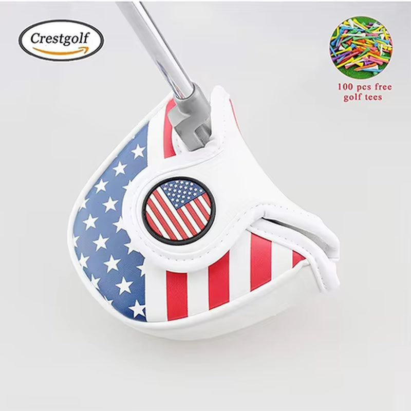 Golf USA America Mallet Putter Cover Headcover for Odyssey with Smart Design and Perfect Quality Head Protector Golf