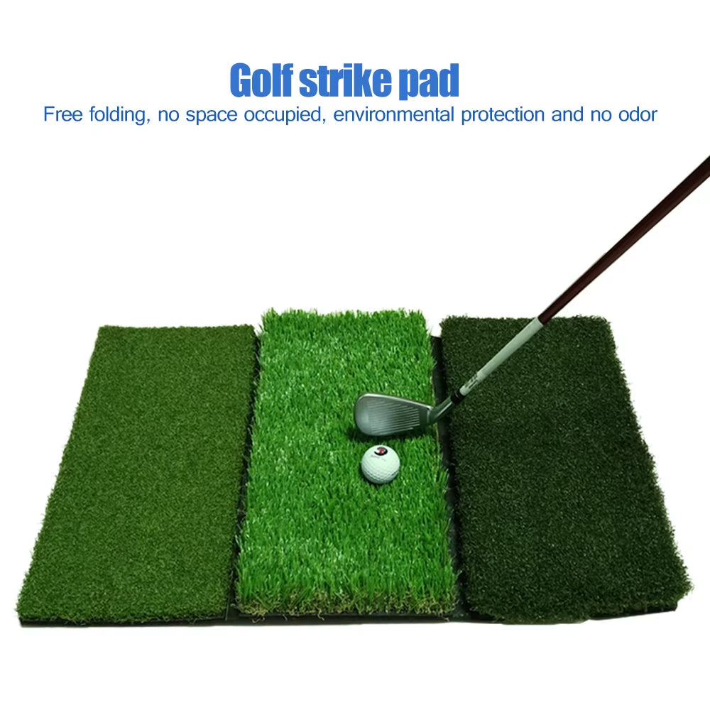 1Pcs Golf Hitting Mat 3 Grasses Golf Training Aids Indoor Outdoor Tri-Turf Golf Hitting Grass Golf Mats for Indoor Backyard