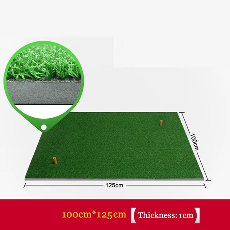 Golf Mats Practice Hitting Mat Golf Swing Trainer Training Turf Mat with Rubber Tee Holder 1.5M*1.5M/1.5M*1.0M Etc.