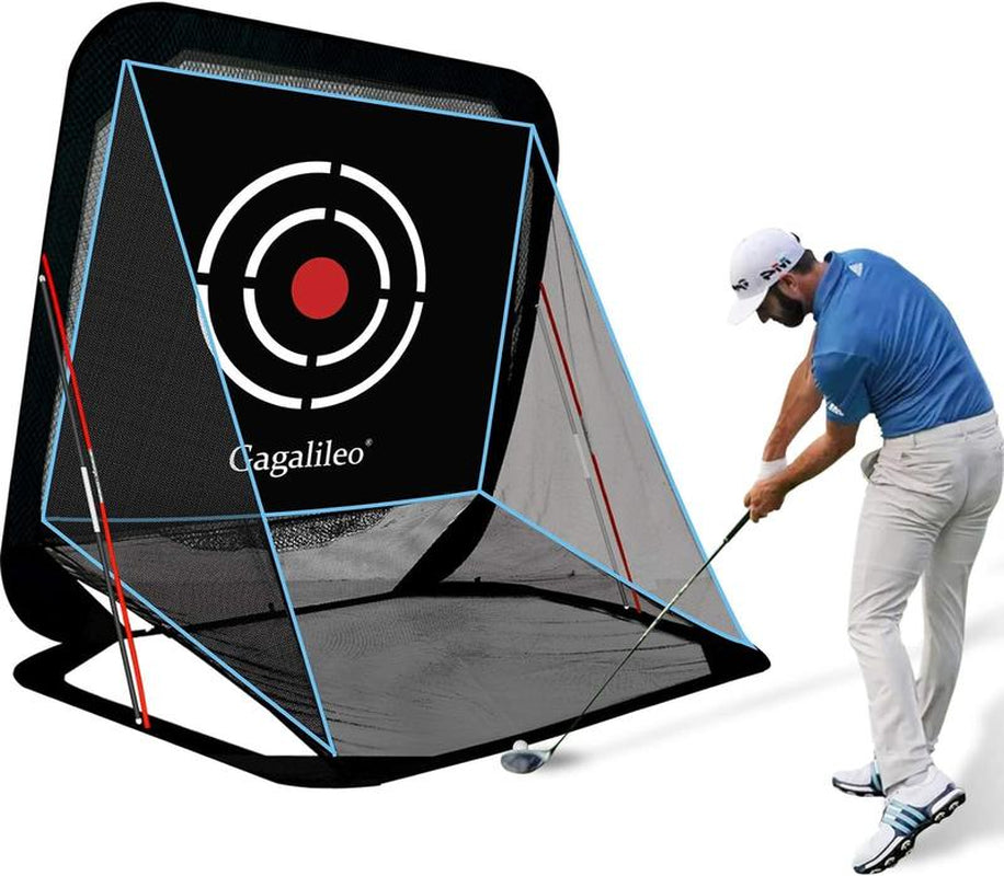 Golf Practice Hitting Nets for Backyard Driving Indoor Use Heavy Duty Practice Golf Driving Nets for Backyard Premium Portable Golf Impact Nets Cages with Frame and Net for Men