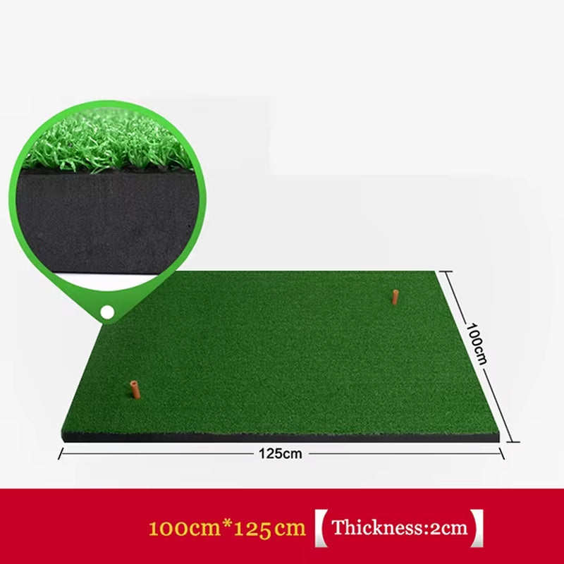 Golf Mats Practice Hitting Mat Golf Swing Trainer Training Turf Mat with Rubber Tee Holder 1.5M*1.5M/1.5M*1.0M Etc.