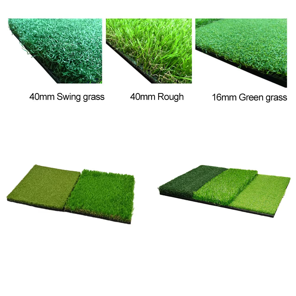 1Pcs Golf Hitting Mat 3 Grasses Golf Training Aids Indoor Outdoor Tri-Turf Golf Hitting Grass Golf Mats for Indoor Backyard