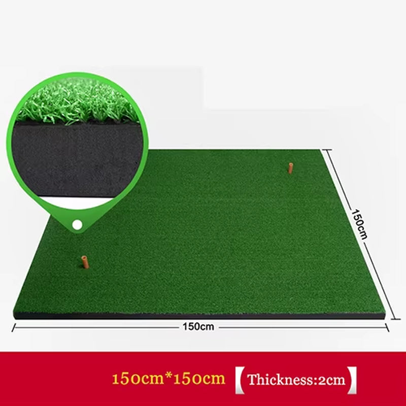 Golf Mats Practice Hitting Mat Golf Swing Trainer Training Turf Mat with Rubber Tee Holder 1.5M*1.5M/1.5M*1.0M Etc.