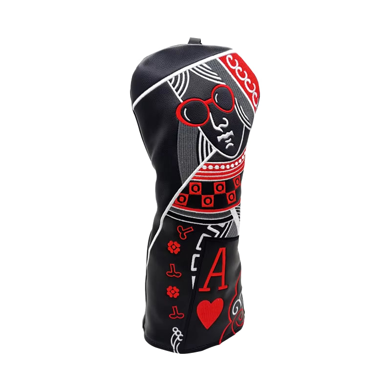 JQK Golf Club #1 #3 #5 Wood Headcovers Driver Fairway Woods Cover PU Leather High Quality Putter Head Covers