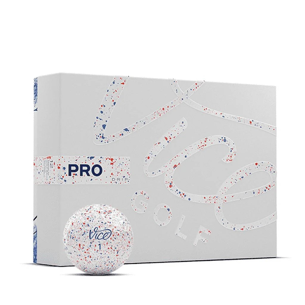 Pro Red & Blue Drip Golf Balls - 1 Dozen