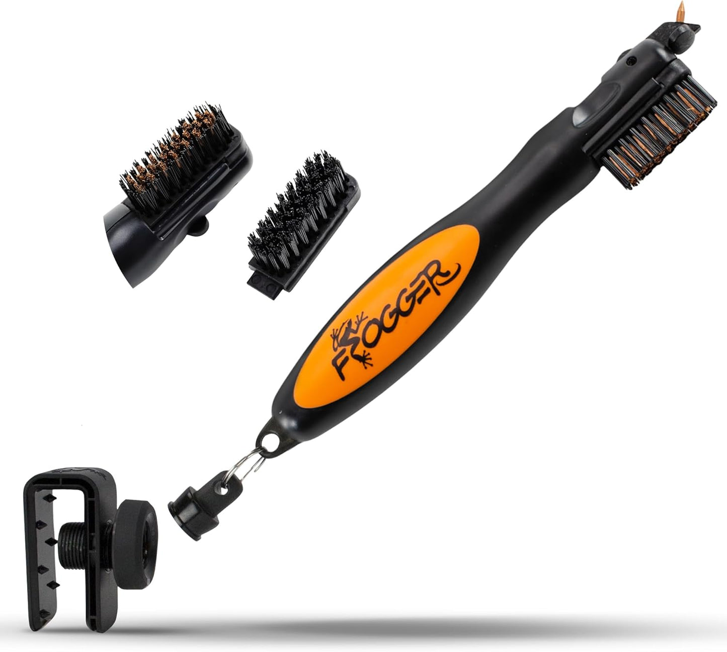 Brushpro Latch-It Golf Club Cleaner, Ergonomic Grip and Latch-It Magnet - Professional Golf Club Brush and Groove Cleaner for Golfers