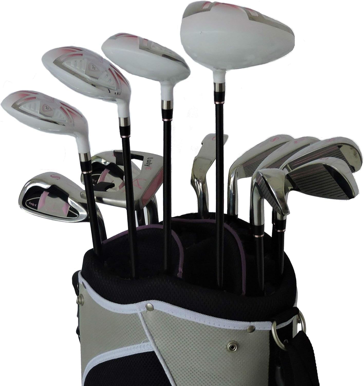 Signature Womens Pink 13 Pieces Golf Clubs and Golf Bag