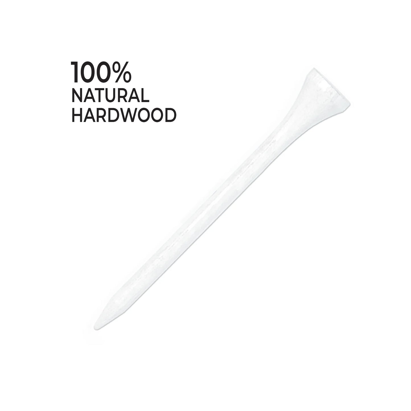 Pride Wood Golf Tee, 2-3/4 Inch, White, 500 Count