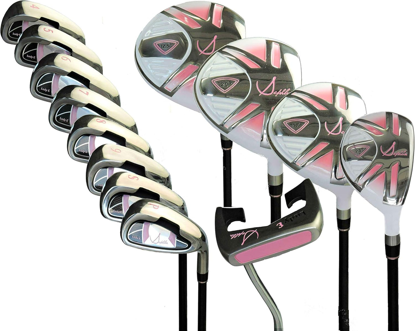 Signature Womens Pink 13 Pieces Golf Clubs and Golf Bag