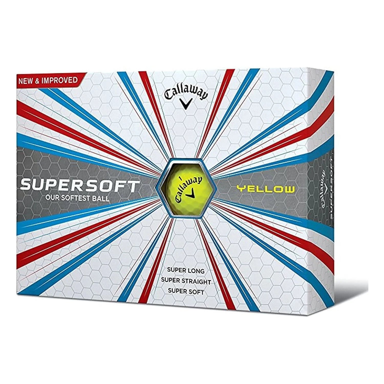 2017 Supersoft Golf Balls, Yellow, Prior Generation, Yellow, 12 Pack