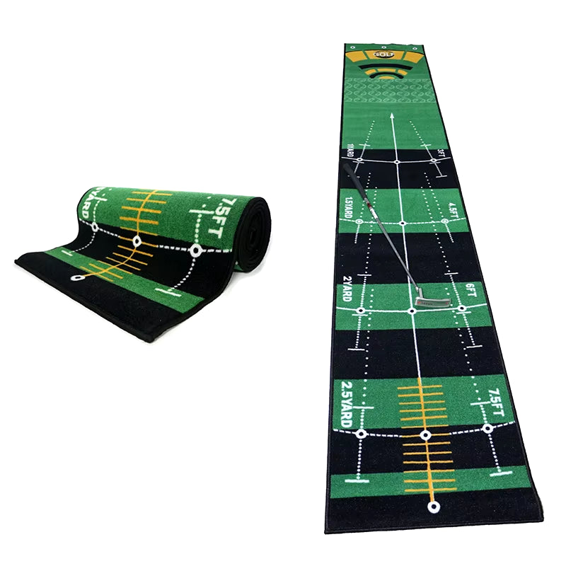 Indoor Golf Putting Training Mat Washable Anti-Slip Green Practice Golf Putting Mat