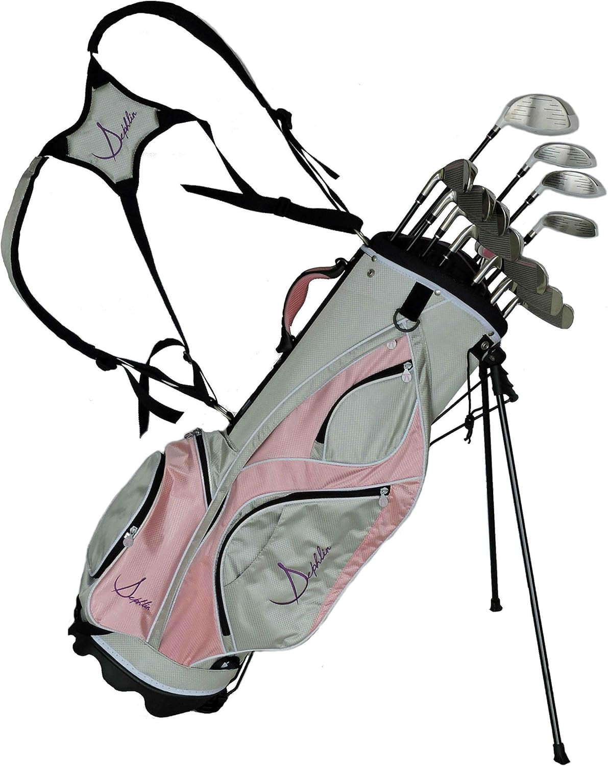 Signature Womens Pink 13 Pieces Golf Clubs and Golf Bag