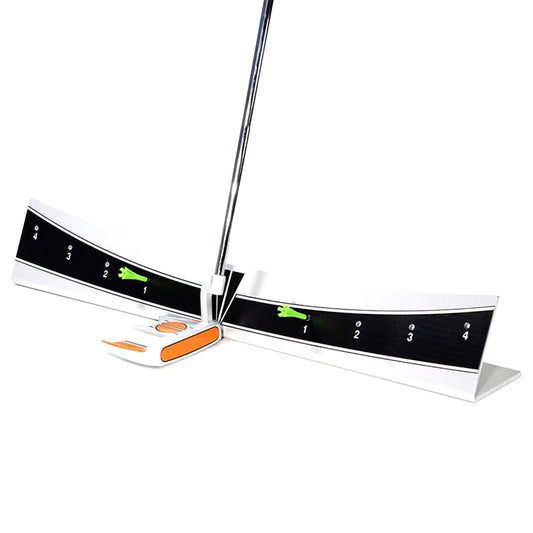 Golf Putting Track Golf Putter Trainer Calibration Track Putter Board Adjustable Range Golf Putter Trajectory Balancer Portable