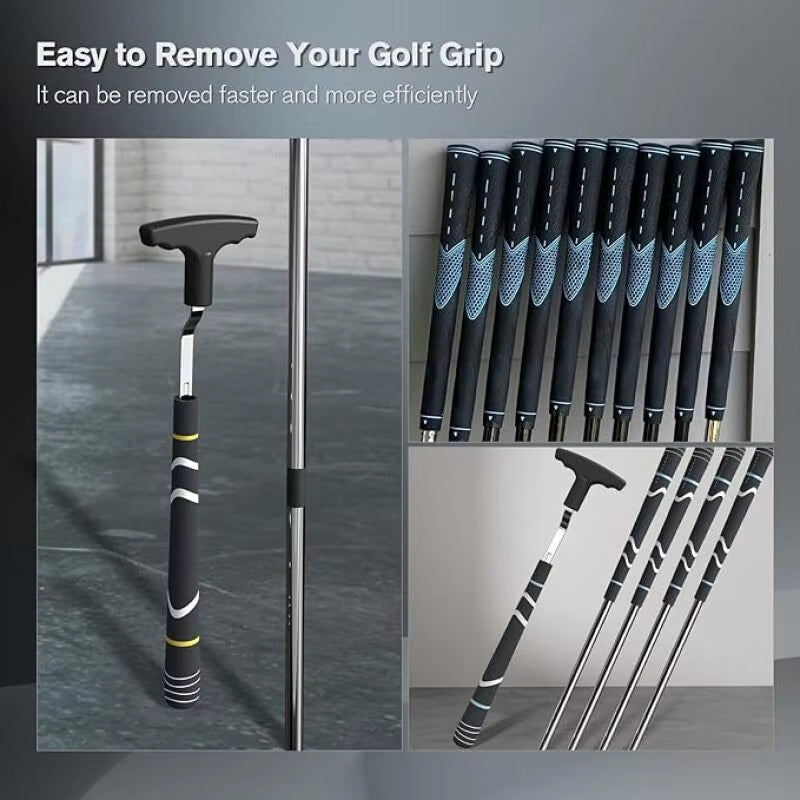 1Pcs Golf Grip Removal Tool V-Groove Grip Remover Saver for Standard Length Swinging Grips Golf Grip Kit Golf Tools