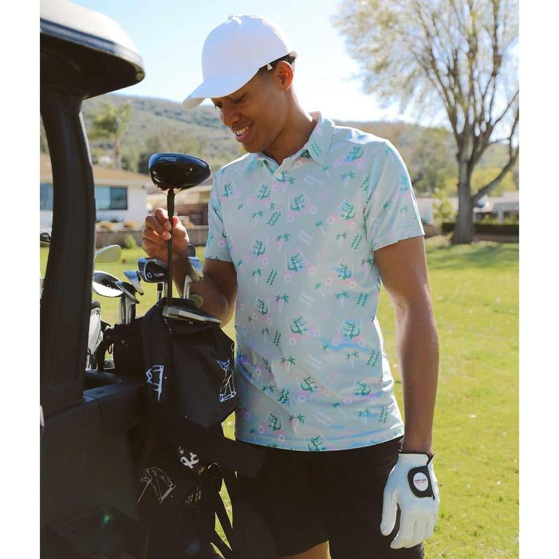 Men'S Golf Cart Gator Golf Polo