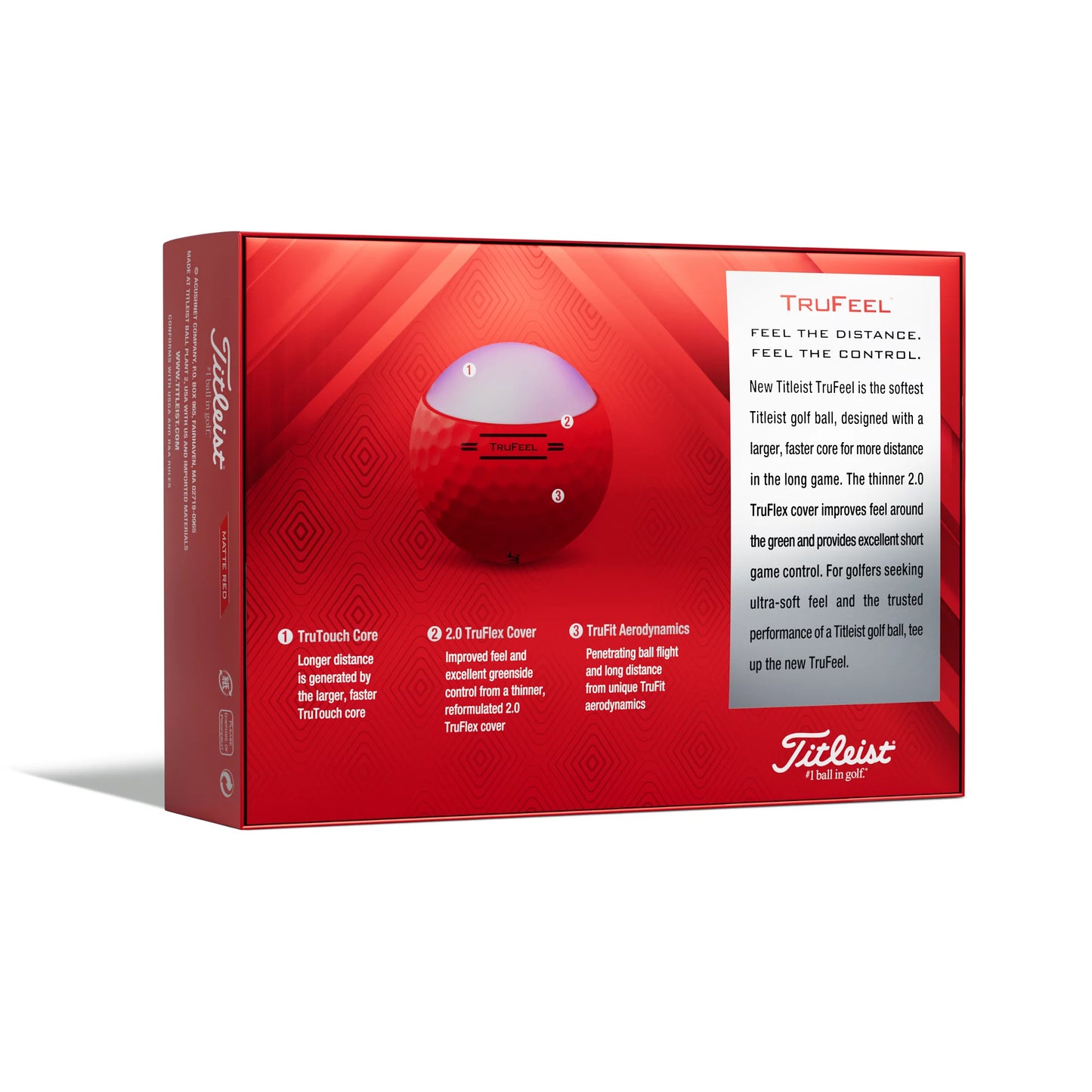 Trufeel Golf Balls, 12 Pack, Red