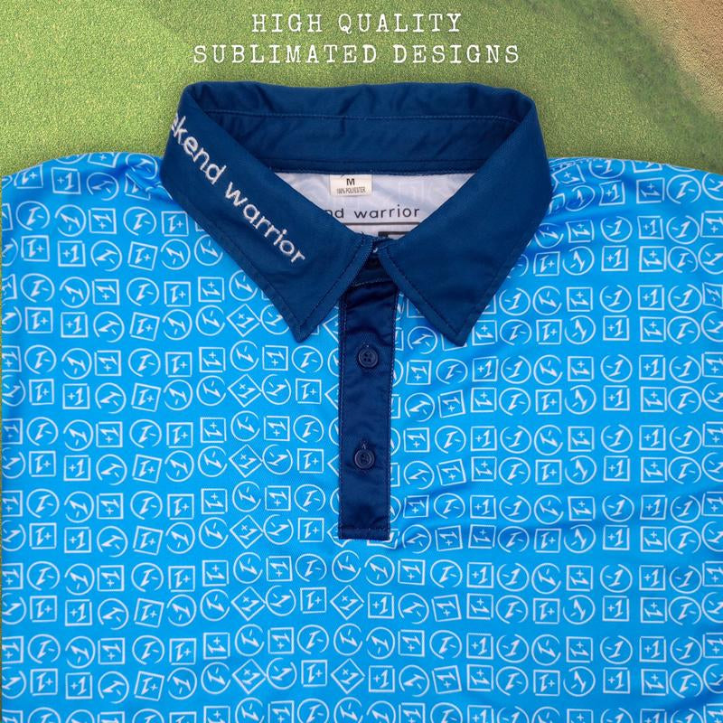 "Birdies and Bogeys" Stand-Up Collar Men'S Golf Shirt