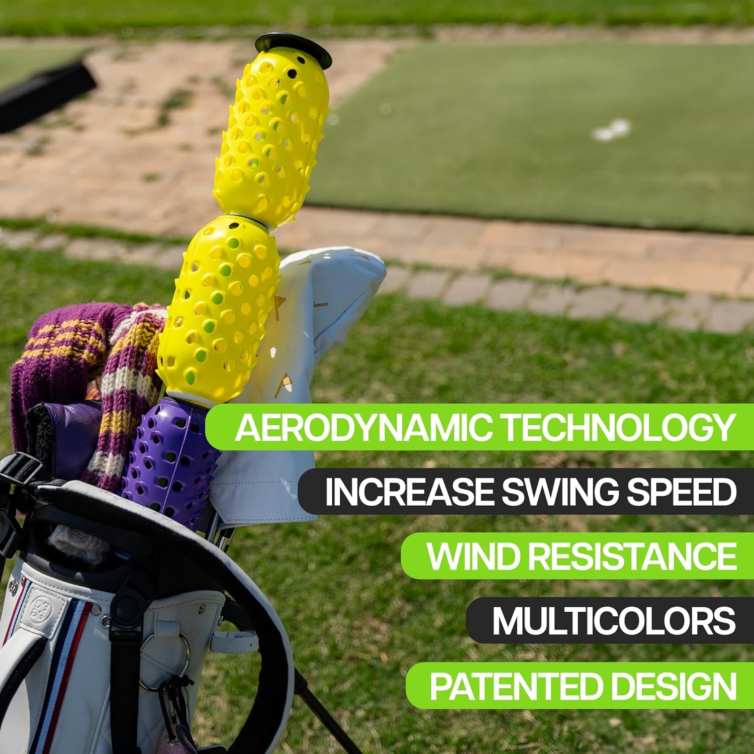 Golf Training Aid and Warm up Equipment, Golf Swing Trainer, Improves Swing Speed & Accuracy, Increase Swing Speed, Wind Resistance, Adjustable Pineapples