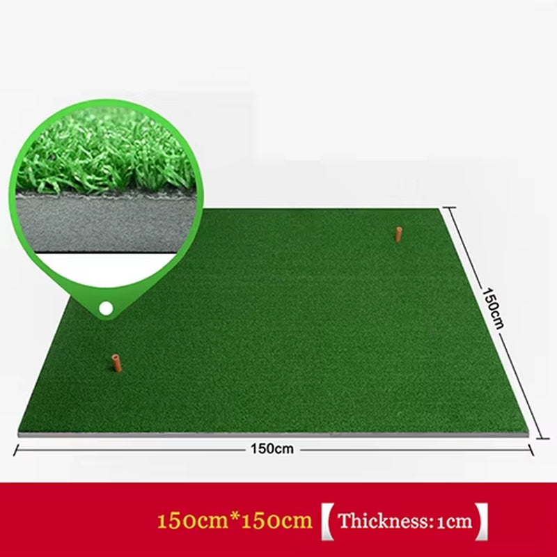 Golf Mats Practice Hitting Mat Golf Swing Trainer Training Turf Mat with Rubber Tee Holder 1.5M*1.5M/1.5M*1.0M Etc.